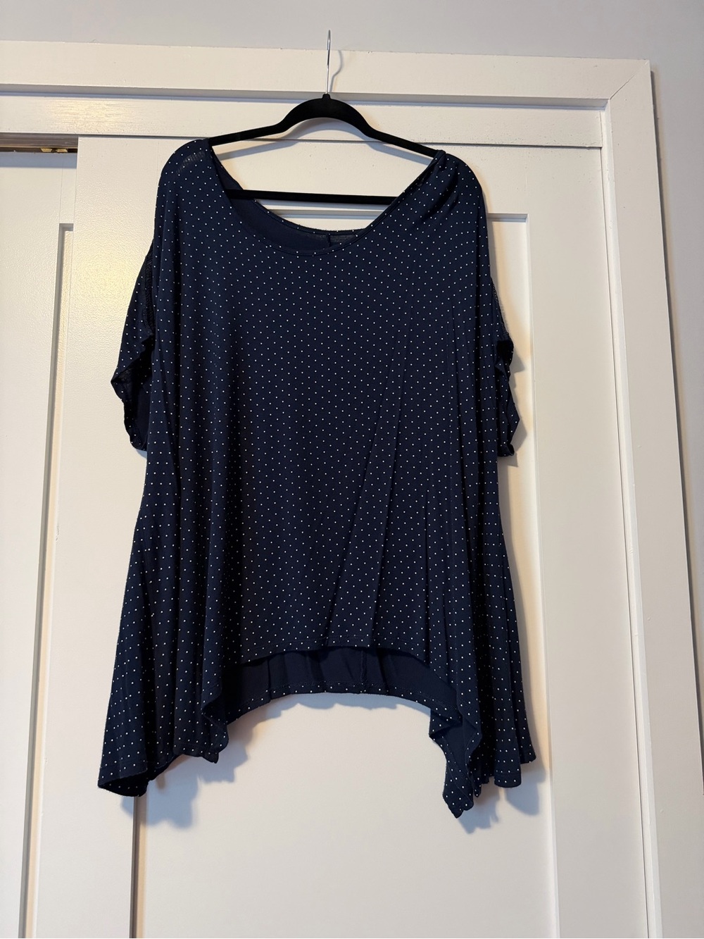 Lane Bryant Navy Dot Swing Tunic